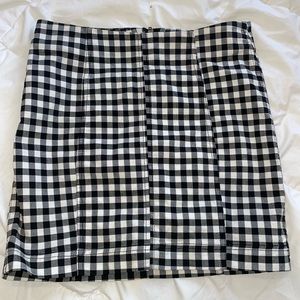Free People Femme Modern Gingham Plaid Mini Skirt